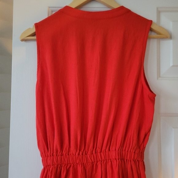 Target A New Day Linen Blend Romper Red NWT - Picture 7 of 7